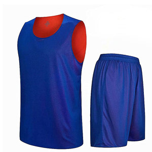 Tenues d'entraînement de basketball pour hommes adultes, respirantes, imprimées sur mesure double face, grande taille, vêtements de sport 100% polyester - Product Image 1