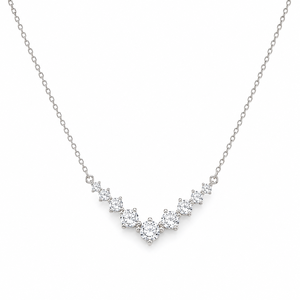 Collier pendentif en argent sterling 925 avec moissanite, serti de griffes de diamant rond, idéal pour les mariages, les anniversaires et les soirées - Product Image 3