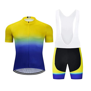 Ensemble de maillot de cyclisme personnalisé 2026 de haute qualité pour hommes avec short à bretelles respirant, dernière conception, ensembles uniformes avec logo personnalisé - Product Image 1
