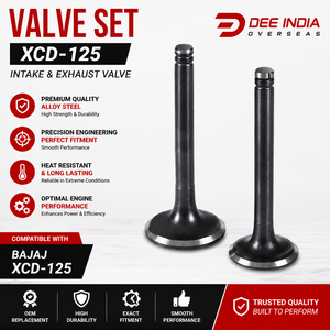 Juego de Válvulas de Motor para Motocicleta Bajaj XCD 125, Válvula de Admisión y Escape de Alto Rendimiento, Repuesto - Product Image 1