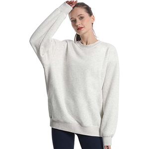 Women Sweatshirt casual oversized pullover soft fleece fabric crew neck <b>long</b> <b>sleeve</b> comfortable <b>top</b> for winter travel gym - Product Image 6