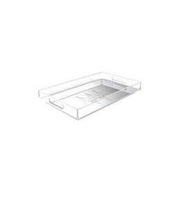 Accessories Tray Acrylic Home <b>Kitchen</b> Rectangular Service Tray and Display Box with Gold Handle for Hotel and Home Use For Sale - Product Image 3