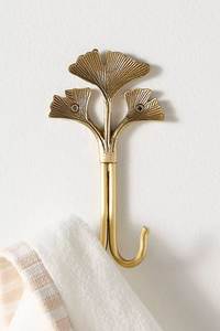 Vintage Gold Shell <b>Wall</b> <b>Hook</b> Cast Iron Decorative Coat Rack for Bathroom Vanity or Entryway Use - Product Image 6