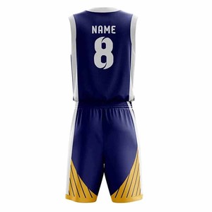 Uniforme de basket-ball pour hommes de qualité professionnelle, design par sublimation, séchage rapide, taille plus, fabriqué au Pakistan - Product Image 3