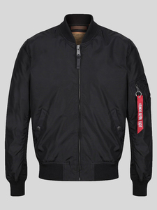 Blouson aviateur coupe-vent chaud sur mesure avec fermeture éclair et col montant, poches sur les manches – Vente en gros - Product Image 1