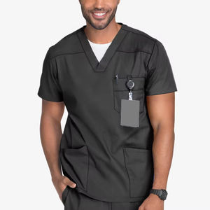 Tenues médicales personnalisées pour médecins et infirmières, chemises en toile ajustées, respirantes, à séchage rapide, ensembles d'uniformes unisexes pour infirmières, professionnels de l'hôpital - Product Image 5