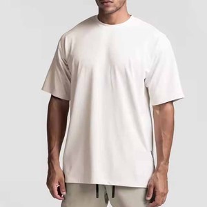T-shirt en coton blanc pour homme, manches courtes, col rond, coupe classique, jersey uni, respirant, couleur unie - Product Image 4