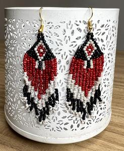 2025 bohème Style ethnique multicolore perle de rocaille boucles d'oreilles à la main bijoux perlés pour la fête porter goutte balancent conception - Product Image 3