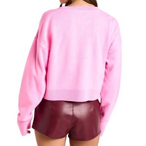 Streetwear Winter Clothing <b>Christmas</b> Drop-shoulder, Hoodies for <b>Woman</b> Wholesale OEM Custom Design Printed Cropped <b>Sweatshirts</b> - Product Image 2