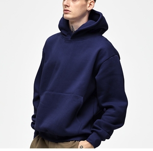 Custom Street Wear <b>Plain</b> Hoodie 100% Cotton Embroidery 500 Gsm Heavy Weight <b>Mens</b> Fleece Oversized Blank Puffer Print <b>Hoodies</b> - Product Image 2