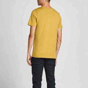 Camiseta de Hombre Tejida Ecológica de Alta Calidad con Logotipo Frontal, Camiseta de Color Sólido para Adultos, Superventas en Línea - Product Image 2