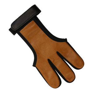 Gants de tir à l'arc en cuir souple avec protection des doigts, design respirant pour l'entraînement au tir à l'arc, personnalisation OEM - Product Image 1