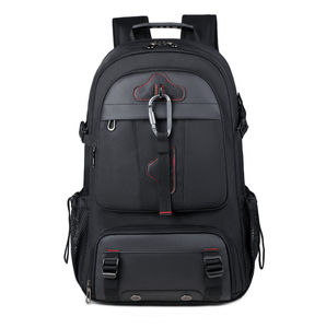 Grey Outdoor Travel Laptop <b>Backpack</b> Water Resistant Carabiner Bag - Product Image 3