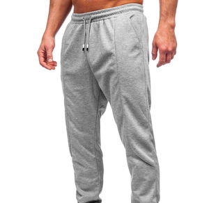 Men's Gray Acid Wash Canvas Sweatpants Elastic Waist Drawstring Casual Loose Fit Midweight Autumn Wear Wholesale - Product Image 1