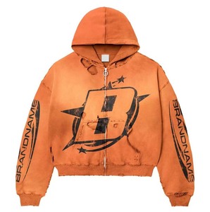 Chándal Glory personalizado con estampado DTG y lavado ácido, 100% algodón, tela suave y transpirable, nuevo estilo moderno para uso unisex. - Product Image 4