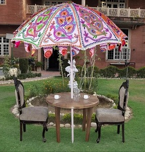 Sombrilla de jardín hecha a mano, Parasol bordado para boda, Patio exterior - Product Image 4