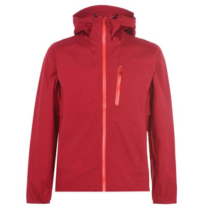 Men's <b>Red</b> <b>Hooded</b> Waterproof <b>Jacket</b> With Zipper Closure Casual Outerwear Autumn Wear Travel Camping Motorcycle Riding Shell OEM - Product Image 1