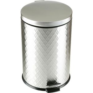 Contenedor de basura cuadrado de metal con un sofisticado acabado en mármol negro y un perfil delgado. Disponible a precios de mayorista. - Product Image 2