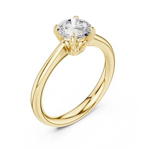 Anillo de Compromiso Clásico con Diamante Cultivado en Laboratorio de 1-3 Quilates, Corte Redondo, Oro de 10k, 14k, 18k, Certificado IGI, VVS, DEF, para Aniversario o Boda - Product Image 1