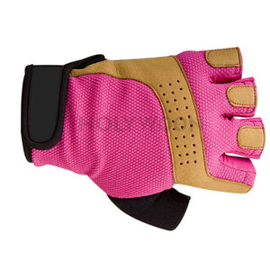 Comfortable Leather Gym Fitness <b>Gloves</b> with Adjustable Wrist Support Half Finger for <b>Weight</b> Lifting Training Fitness Activities - Product Image 5