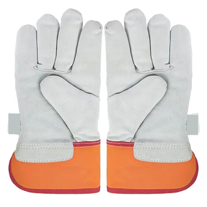 Leather Single Palm <b>Gloves</b> Cowhide Finish Durable Anti-slip Fireproof Anti-Heat Customized Single Palm <b>Gloves</b> from Pakistan - Product Image 5
