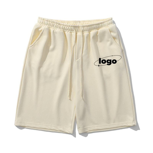 Men's Shorts Solid Color Cargo Shorts Mid Waist Drawstring Elastic Breathable Casual Bermuda Shorts with Pockets Knitted Cotton - Product Image 5