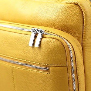 Sac à dos de luxe en cuir véritable, durable, pour loisirs, grande capacité, avec logo personnalisé, multifonctionnel, pour ordinateur portable, pour hommes, vente chaude - Product Image 3