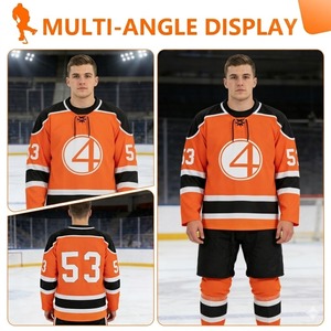 Camiseta de Hockey sobre Hielo Sublimada para Práctica de Equipo, Tejido de Malla de 200 g/m², Totalmente de Poliéster, Altamente Transpirable - Product Image 2