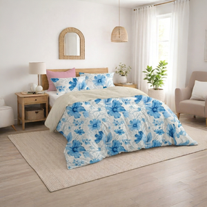 Washed Cotton Duvet Cover <b>Set</b> Soft Cozy <b>Comforter</b> Cover with Pillowcases, Hidden Zipper Corner Ties - Product Image 2