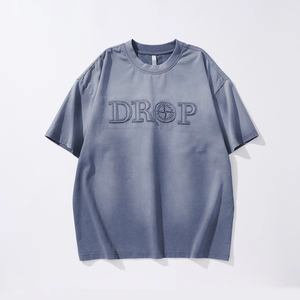 Camiseta de Manga Larga para Hombre, Estilo Vintage, Oversize, con Bloques de Color, Estampado DTG, Corte Boxy, Lavado Ácido, Manga Raglán, Personalizada para Verano - Product Image 1