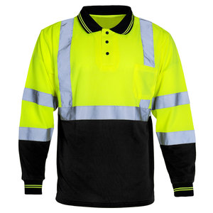 Camisetas Polo de Trabajo de Alta Visibilidad para Hombre, Dos Tonos, Reflectantes, Ropa de Trabajo de Seguridad Vial, Camisetas Polo para Trabajador - Product Image 4