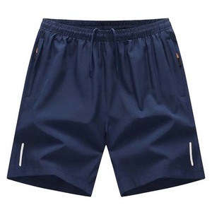 <b>Men</b> Solid Dark Gray Elastic Waist Quick Dry Polyester <b>Shorts</b> With <b>Zip</b> <b>Pockets</b> Casual Sport Style Mid Length Drawstring Closure - Product Image 6