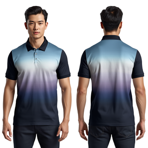T-shirt décontracté à manches courtes pour homme en polyester à sublimation tropicale à séchage rapide - Product Image 2