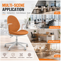 Chaise de bureau ergonomique en maille à dossier mi-haut, chaise de direction avec support lombaire, pivotante et inclinable pour le bureau à domicile et les salles de conférence