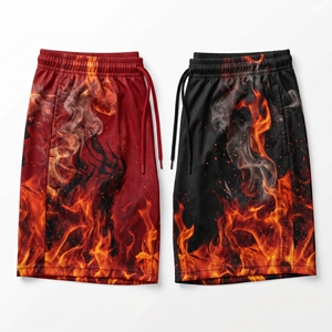 Pantalones cortos de malla con gráfico de rejilla cibernética digital personalizados, pantalones cortos deportivos de entrenamiento de baloncesto por sublimación para hombre - Product Image 4