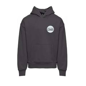 Navy Blue Unisex Ultra Heavyweight Pullover Fleece <b>Hoodie</b> Sweatshirt Stylish <b>Comfy</b> Hooded Pure Color Unisex Hoodies - Product Image 3