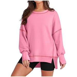 Sweat-shirts chauds d'hiver pour femmes, vêtements de sport décontractés avec logo, hauts amples noirs / pull - Product Image 4