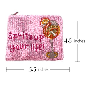 Monedero Artesanal TIMELESS CRAFT con Cuentas Bordadas, Bolsa Pequeña con Cremallera, Cuentas Intrincadas, Elegante para Mujeres, Fiestas y Bodas - Product Image 5