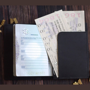 Luxury Leather Passport <b>Wallet</b> Travel <b>Document</b> Organizer Protection Multiple Card Pockets Custom Logo Wholesale OEM for sale - Product Image 3