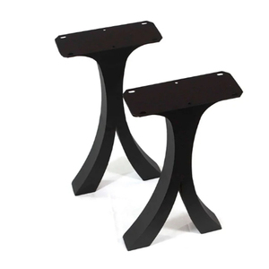 Flowy Wishbone Entryway <b>Console</b> <b>Table</b> legs 1 Pair Metal <b>Black</b> <b>Table</b> Legs - Product Image 3
