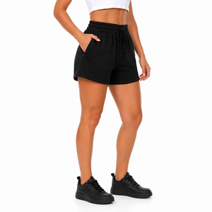 Shorts de Invierno Personalizados para Mujer, Cintura Alta Elástica con Cordón, Forro Polar, Bolsillos Laterales, Ropa Deportiva Informal, Tonos Ricos - Product Image 3