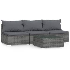 Conjunto Modular Mediano de Muebles de Jardín de Ratán PE Gris - Product Image 2