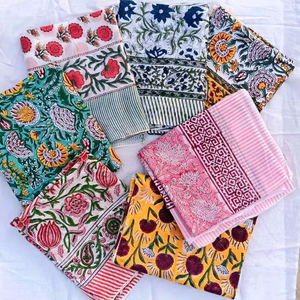 Hand Block Printed Cotton <b>Sarong</b> Lightweight Beach <b>Wrap</b> Lightweight Hand Block Printed Beach Cover Up Boho Resort Wear Outfit - Product Image 1