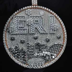 Collier pendentif lettre en moissanite noire, bijoux esthétique sombre, pendentif lettre en strass pour style gothique - Product Image 2