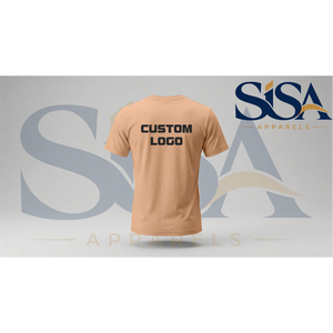 T-shirt personnalisé beige/cuivré en coton épais, coupe oversize, pour la fabrication de vêtements de sport, taille 2XL, t-shirts vierges pour hommes - Product Image 2