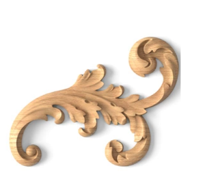 Decoration Other Kitchen Furniture cabinet hotel Floral Carving Wood Applique Hangers Onlays Sculpture <b>Corbel</b> for Cabinet - Product Image 1