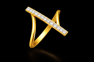 Anillo apilable minimalista de plata de ley 925 con barra recta y piedra preciosa, ideal para regalo de novia. - Product Image 5