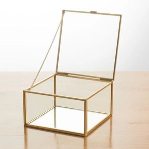 Decorative Metal And Glass Jewelry Box With Antique Finish For Wedding Gift And Home Decoration Purpose - Product Image 2