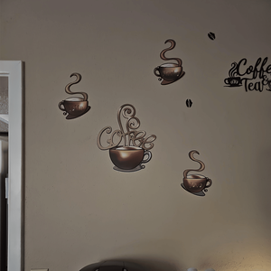 CIFbuy Modern Style Metal Coffee Cup Wall <b>Decor</b> <b>Retro</b> Kitchen Coffee Bar Home Decorations Framed Art Pick Service Available - Product Image 1