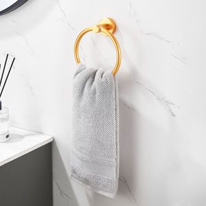 Anello Portasciugamani da Bagno in Alluminio Spazzolato Oro, Portasciugamani Rotondo Spesso in Alluminio Spaziale per Bagno - Product Image 4